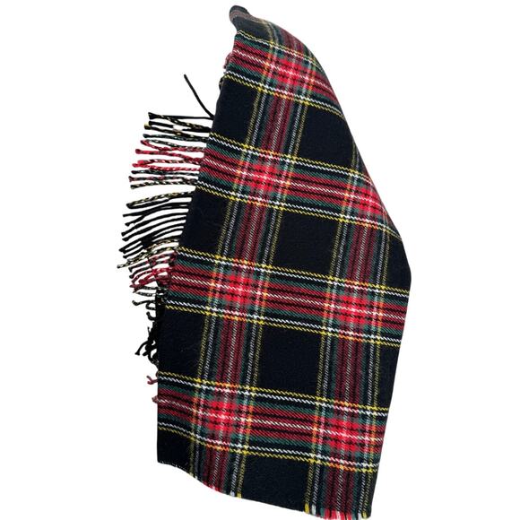 J.CREW Plaid Scarf NEW Acrylic Fringed 25" x 78" - Picture 2 of 3